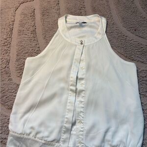 Elegant White Sleeveless Blouse